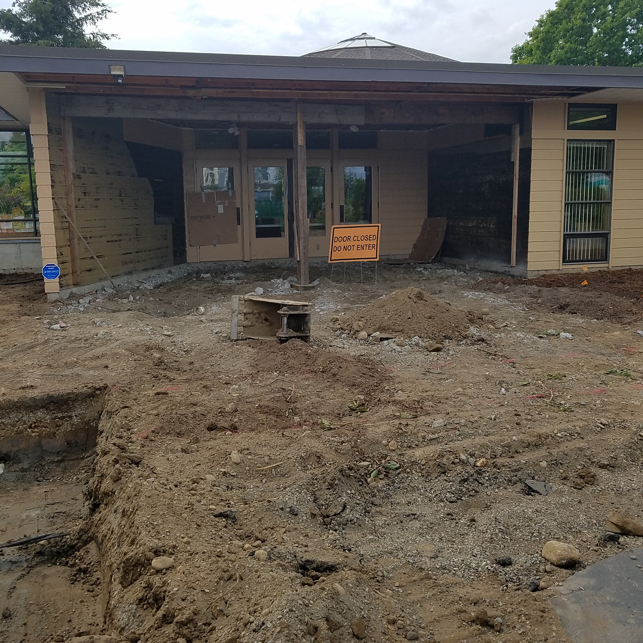 Entrance to Christ Lutheran Church after the remodel project had begun. Photo courtesy of Christ Lutheran Church.