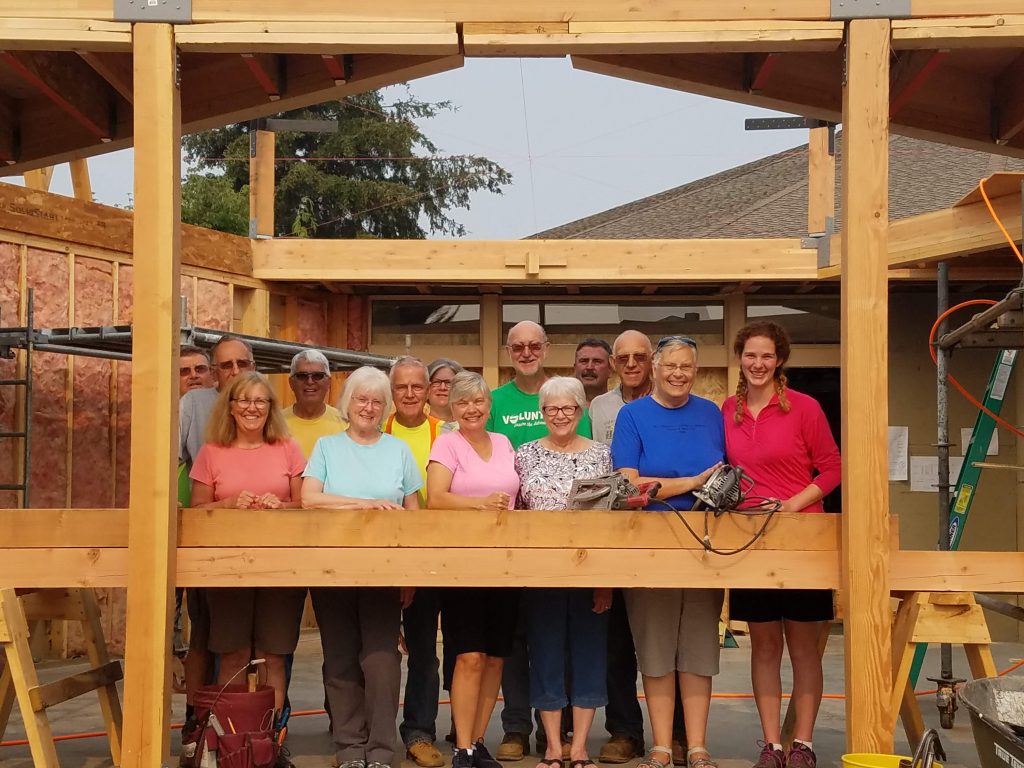 Mission Builders volunteers helping with the 2019 Christ Lutheran Church remodel project. Photo courtesy of Christ Lutheran Church.