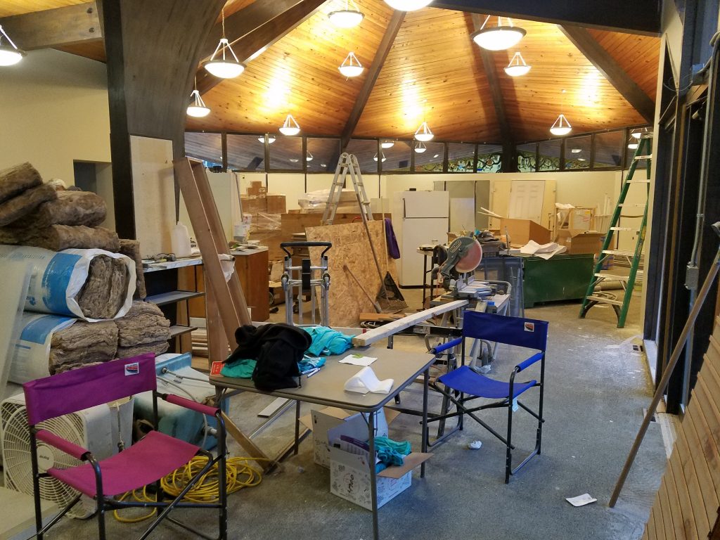 Christ Lutheran Church interior space during remodel project completed in 2019. Photo courtesy of Christ Lutheran Church.