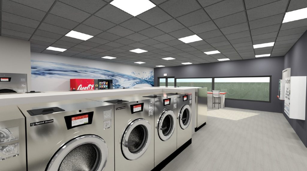 Computer rendering of the proposed floor plan for Ferndale Laundry at 5619 3rd Avenue (August 2019). Source: Ferndale Laundry