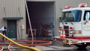 Scene of a fire in a unit at the Grandview Business Park (September 5, 2019). Photo: My Ferndale News