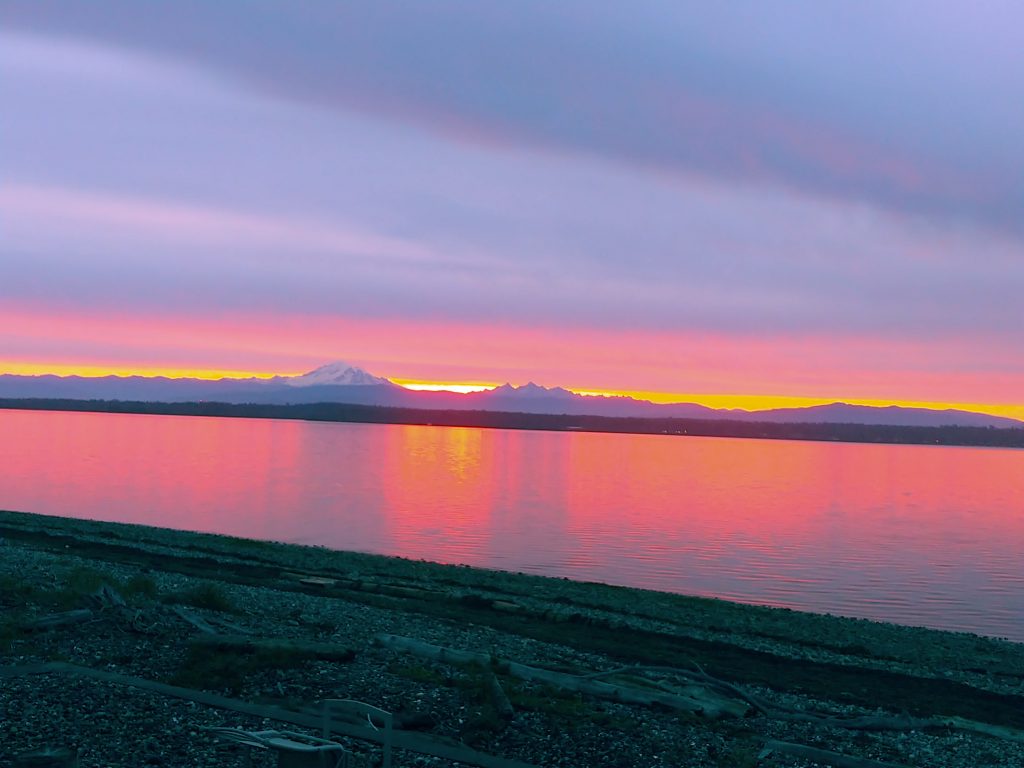 Sunrise from Sandy Point shores (October 12, 2019). Photo:  Debra Kwiat
