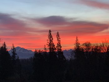 Sunrise from Unick Road (November 8, 2019). Photo courtesy of Allison Trimble.