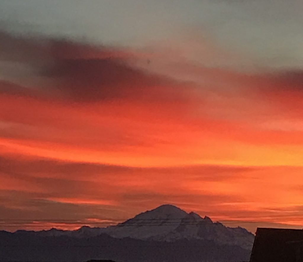 Sunrise from Church Road (November 8, 2019). Photo courtesy of Anita Goecke.