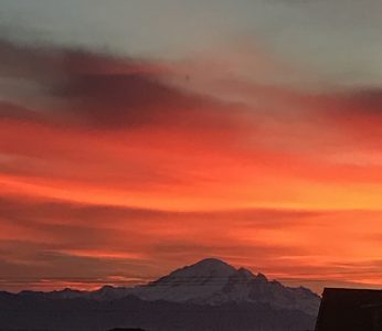 Sunrise from Church Road (November 8, 2019). Photo courtesy of Anita Goecke.