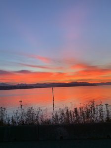 Sunrise at Lummi Island (November 8, 2019). Photo by Colby Chambers