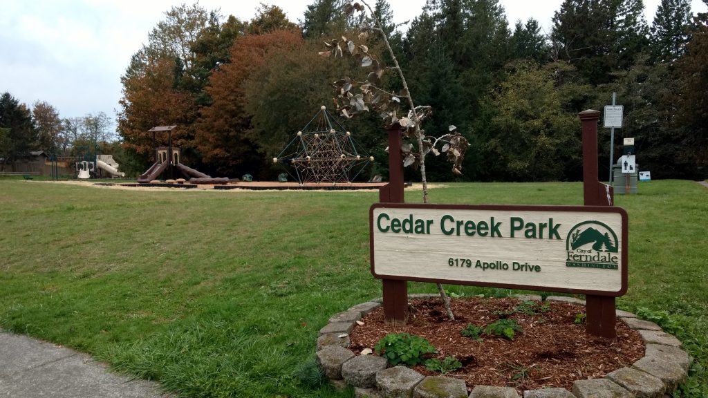 Cedar Creek Park after new playground equipment was installed (October 15, 2019). Photo: My Ferndale News