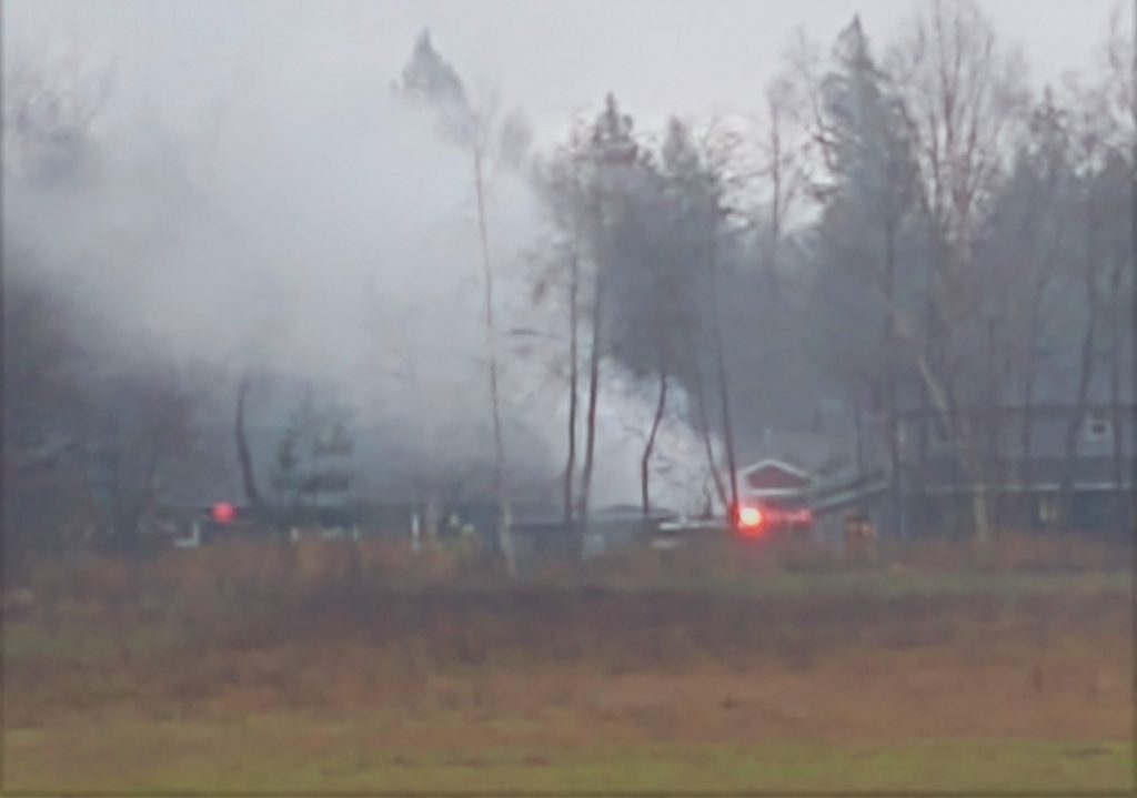 Scene of a backyard building fire in the 6400 block of Portal Way Commons (December 14, 2019). Photo: My Ferndale News