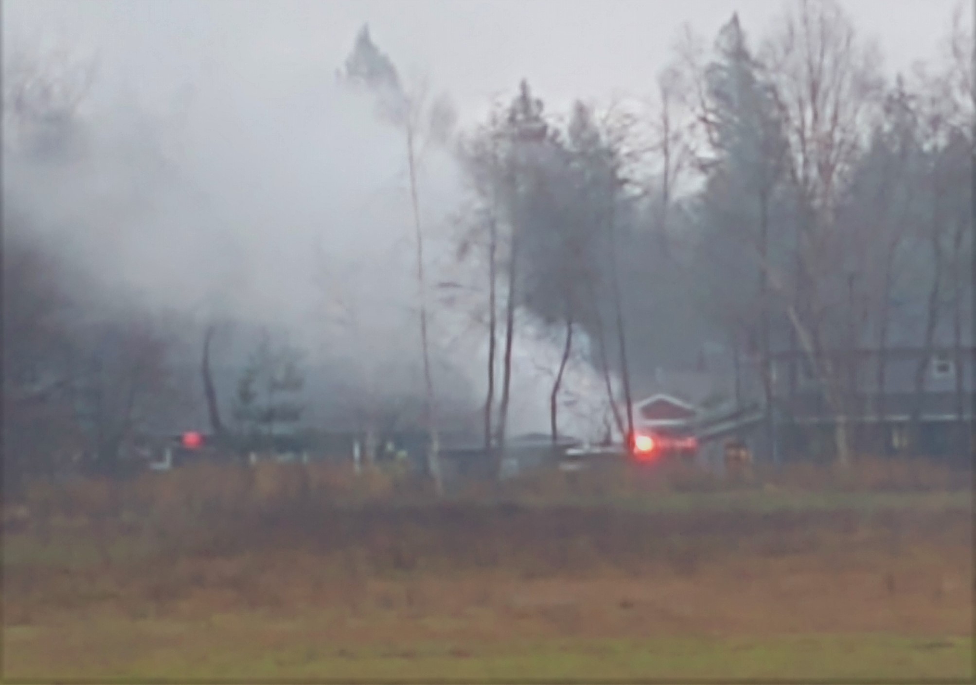 Scene of a backyard building fire in the 6400 block of Portal Way Commons (December 14, 2019). Photo: My Ferndale News