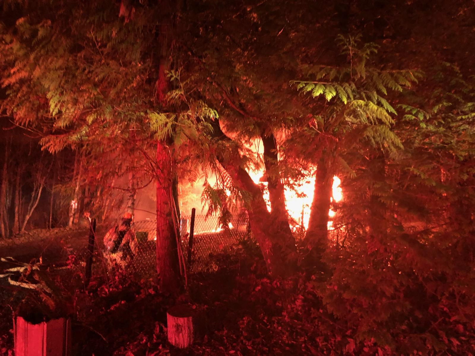 Scene of a motorhome fire in the 2000 block of Brown Road (January 7, 2020). Photo courtesy of WCFD7