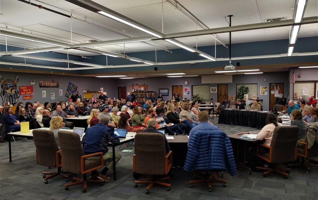 Ferndale School Board regular meeting at Vista Middle School library (February 25, 2020). Photo: My Ferndale News