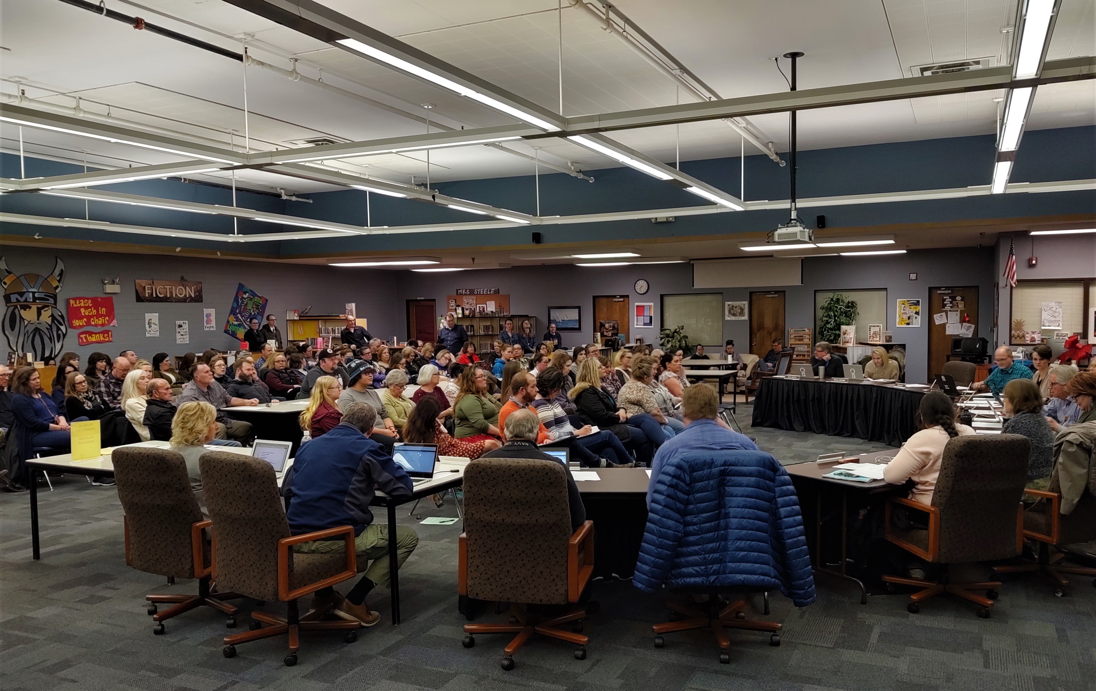 Ferndale School Board regular meeting at Vista Middle School library (February 25, 2020). Photo: My Ferndale News