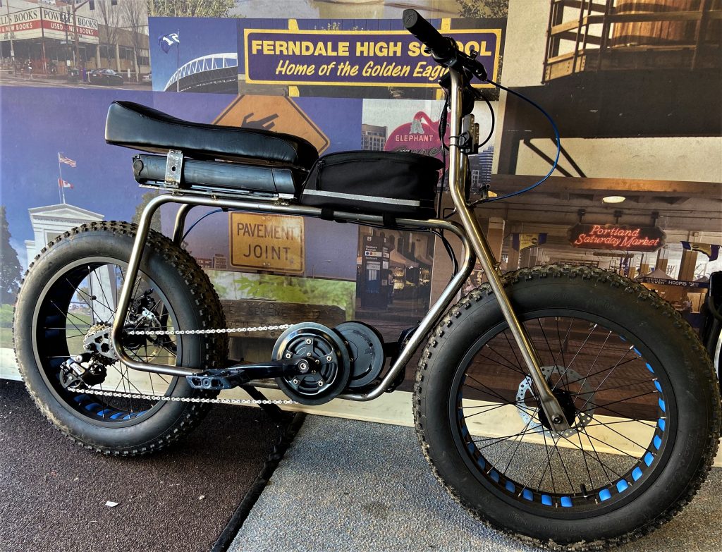 Custom-built electric bike available at Lenny's Bike Shop (February 18, 2020). Photo courtesy of Lenny's Bike Shop