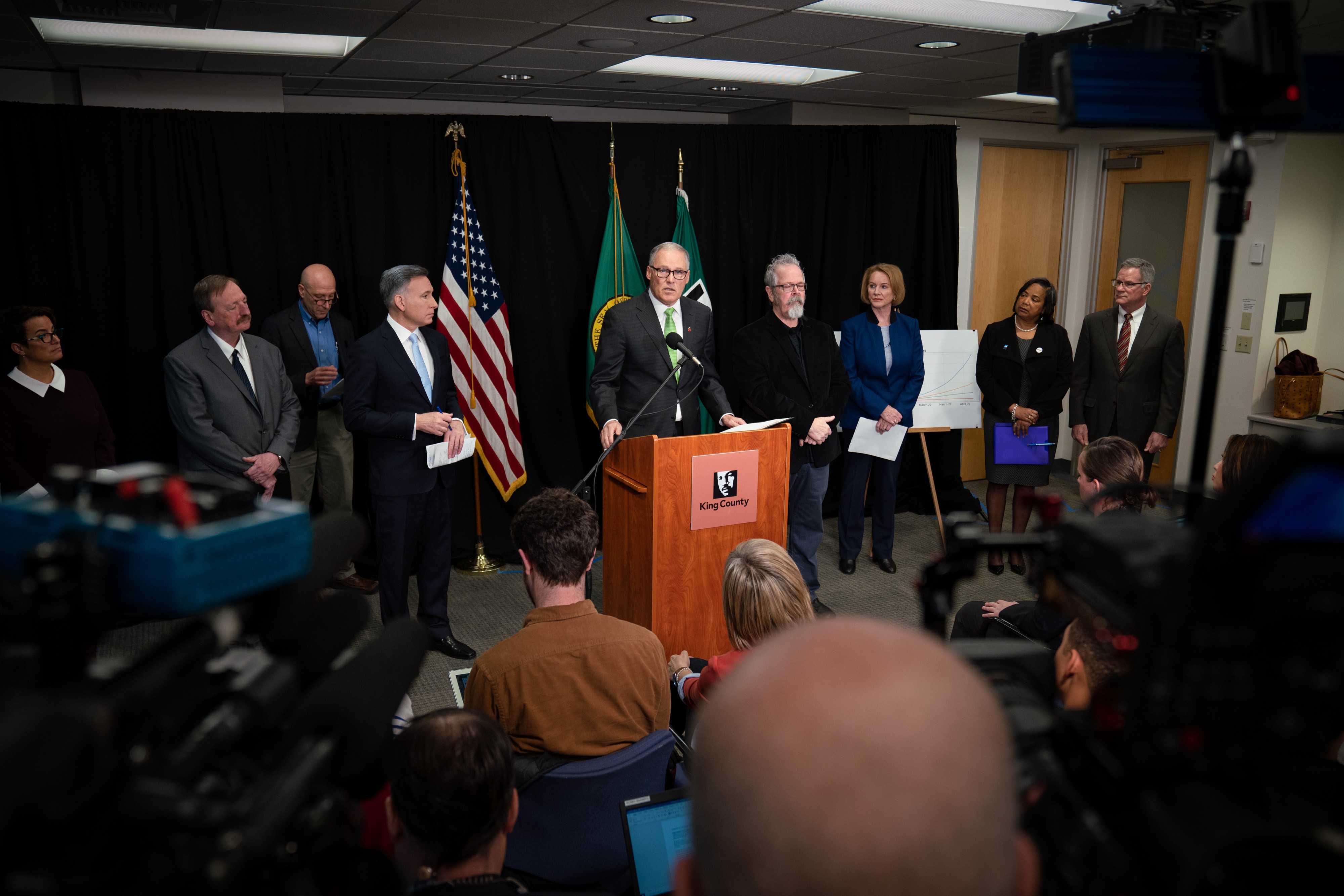 Gov. Jay Inslee at a news conference in Seattle regarding COVID-19 exposure (March 11, 2020). Photo: Office of the Governor