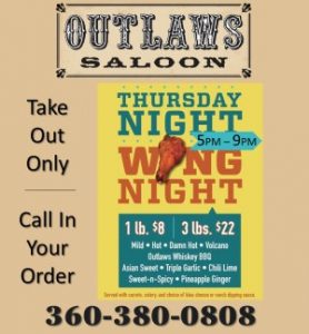 outlaws saloon wing night promo 2 300x
