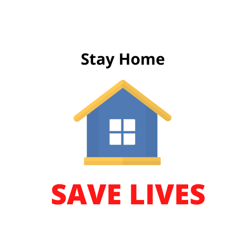 stay home save lives graphic