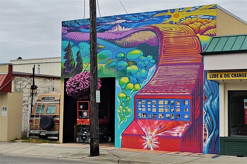 Nearly completed mural on Vista Drive (July 11, 2020). Photo: My Ferndale News