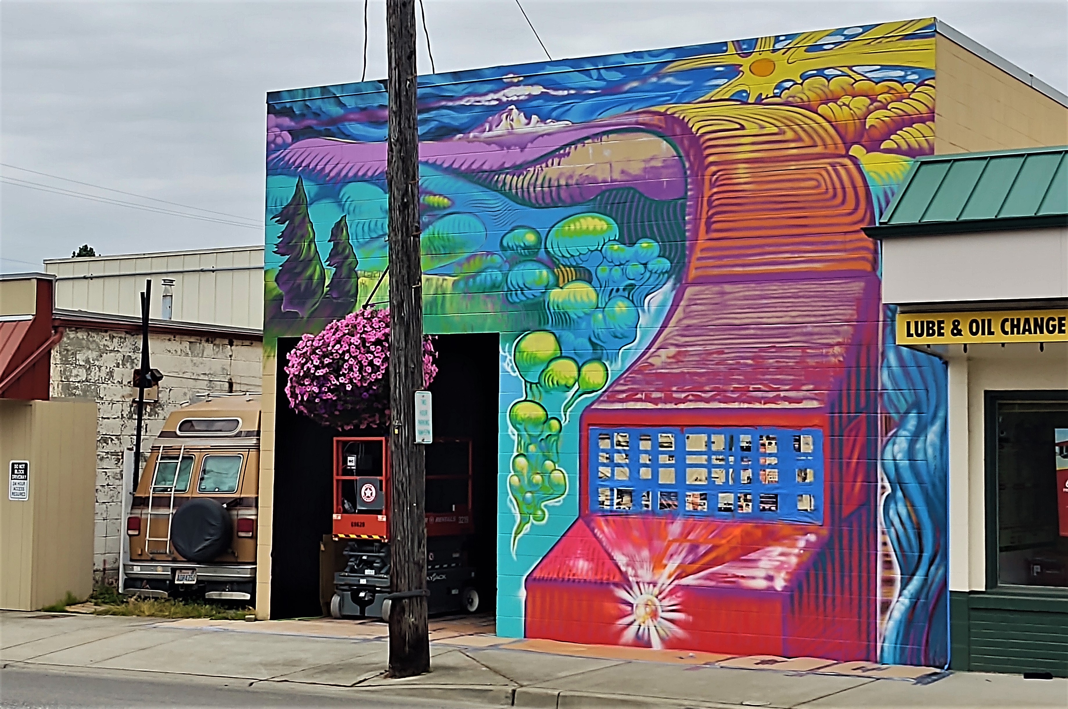 Nearly completed mural on Vista Drive (July 11, 2020). Photo: My Ferndale News