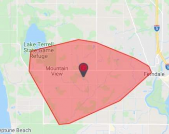 Map of area impacted by power outage (July 11, 2018). Source: Puget Sound Energy