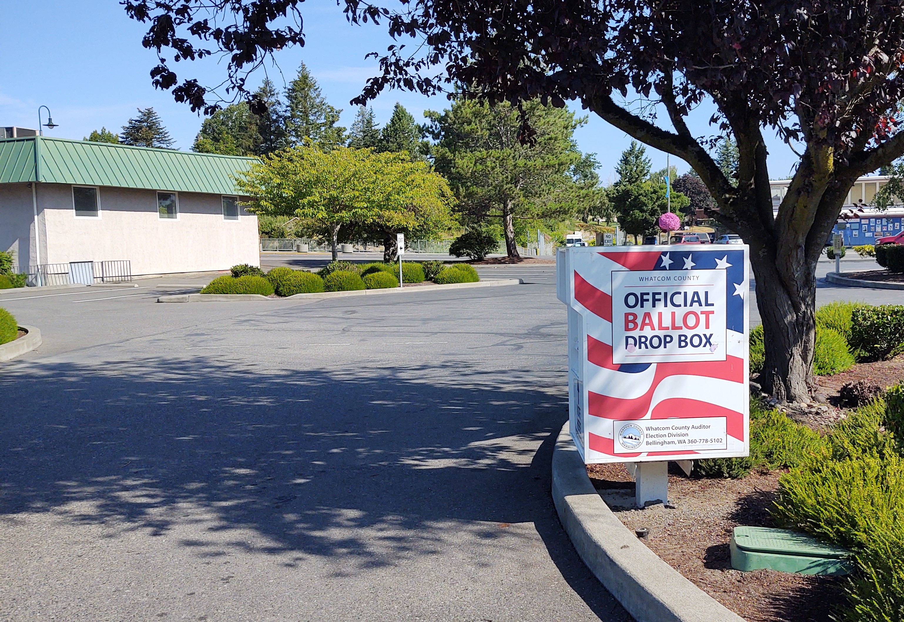 Ballot drop box located in the Ferndale City Hall parking lot (August 2020). Photo: My Ferndale News