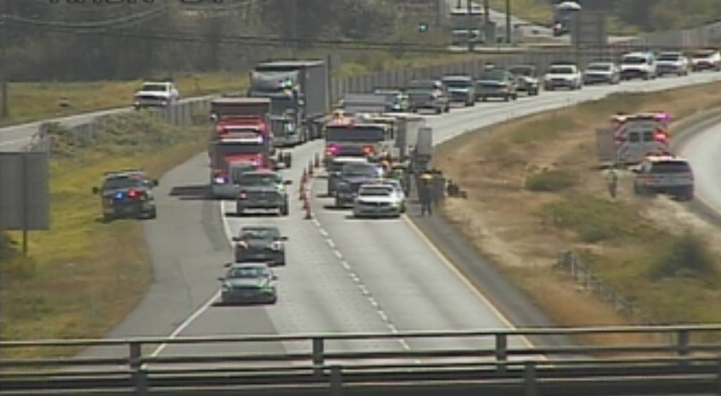 WSDOT Traffic Camera looking south from Main Street (August 25, 2020).