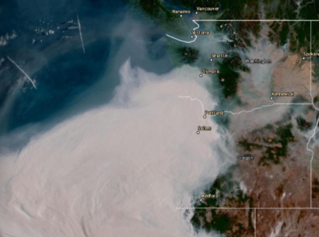 GOES satellite image (September 10, 2020 at 9am)