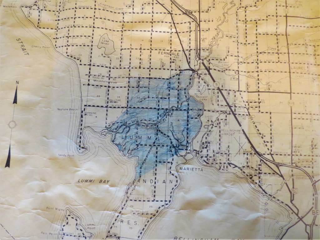 Undated map of western Whatcom County. Courtesy of Sheri Ellis