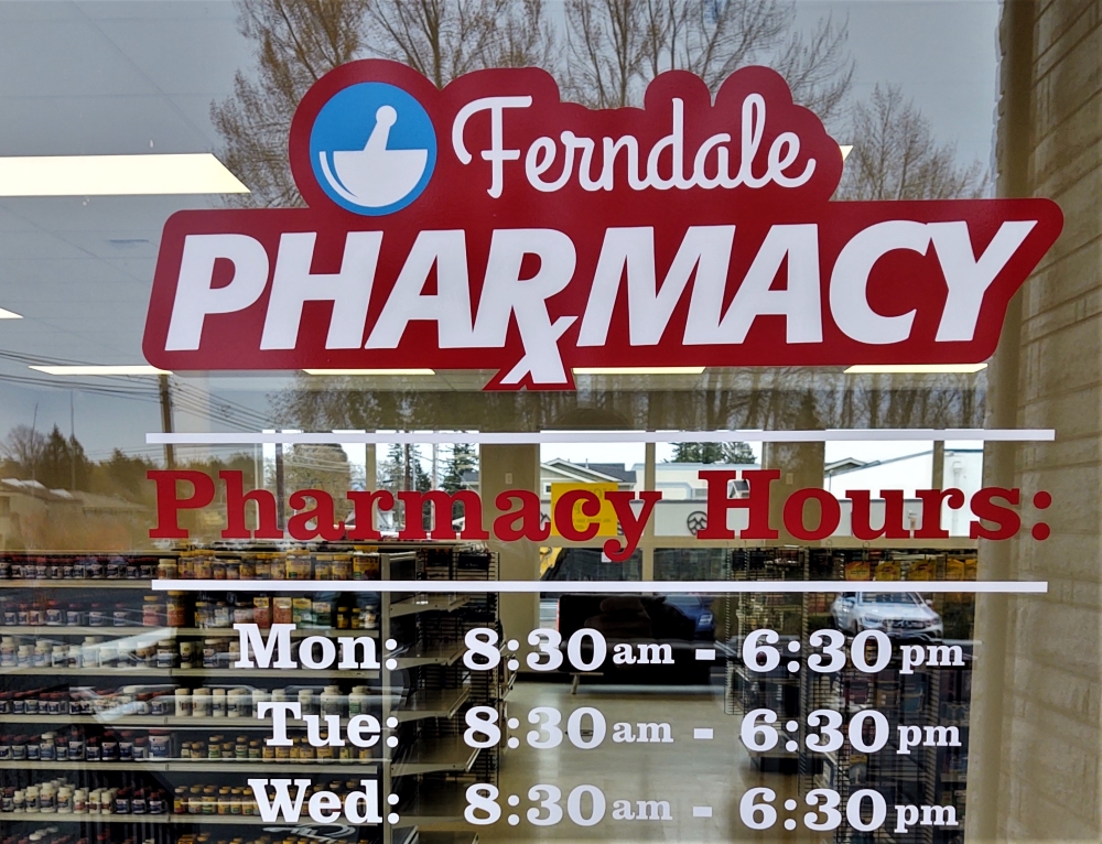 Looking into the store of the Ferndale Pharmacy (November 9, 2020). Photo: My Ferndale News