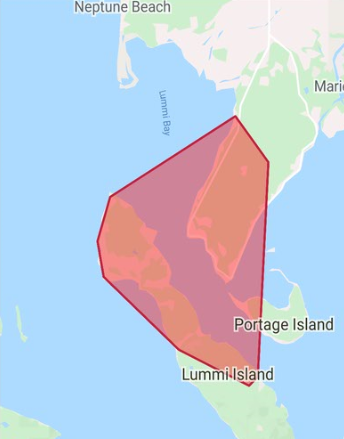 Power outage map. Source: Puget Sound Energy (February 12, 2021 5:45am)