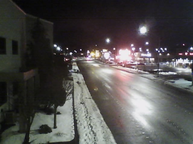 Main Street MFN webcam image at 6:00am (February 16, 2021).