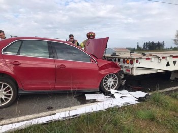Scene of a crash in Everson (April 23, 2021). Photo courtesy of WSP