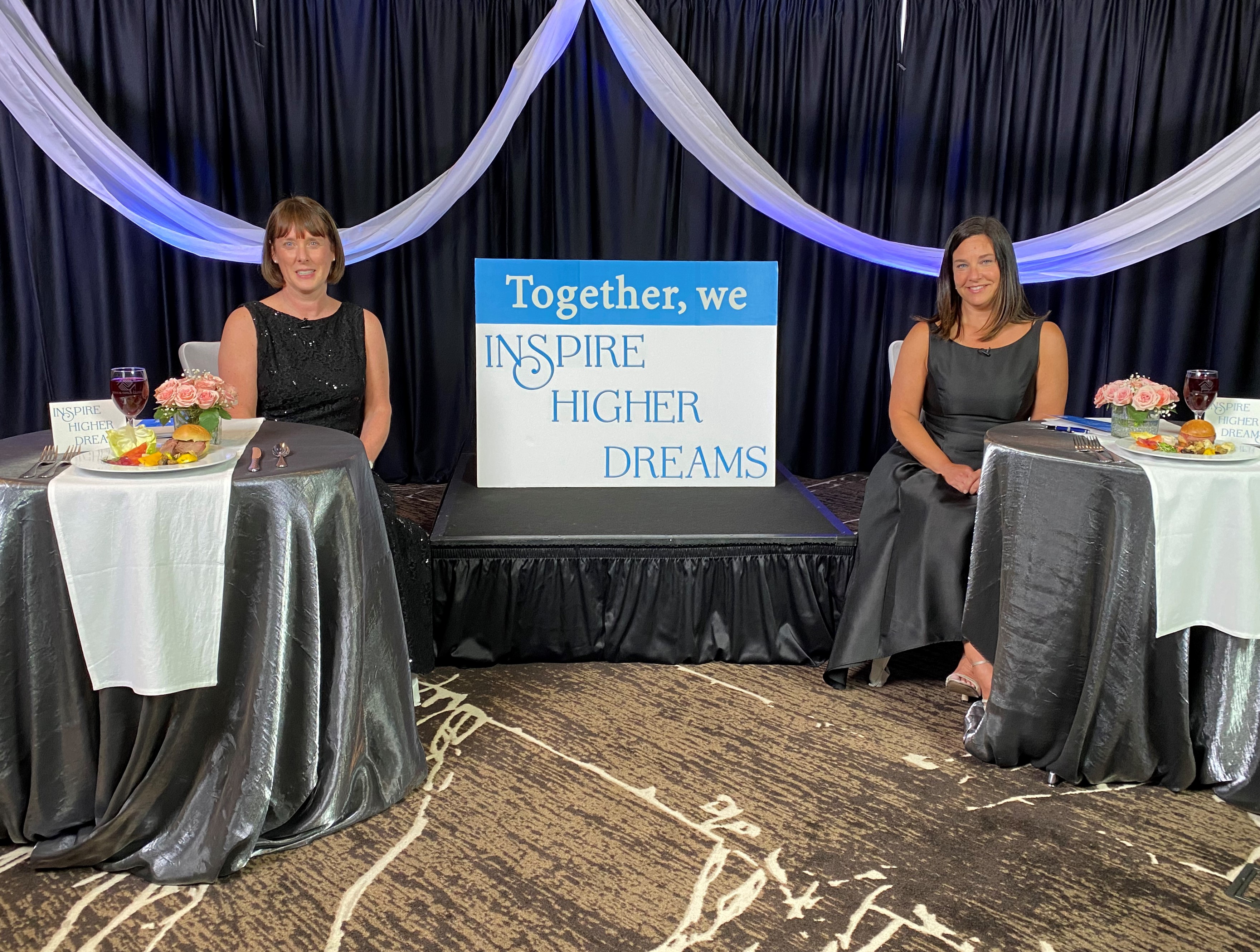Sara Maloney (l) and Heather Powell (r) of Boys & Girls Clubs in Whatcom County are seen hosting the 2021 online gala and auction (April 27, 2021). Photo courtesy of BGCWC
