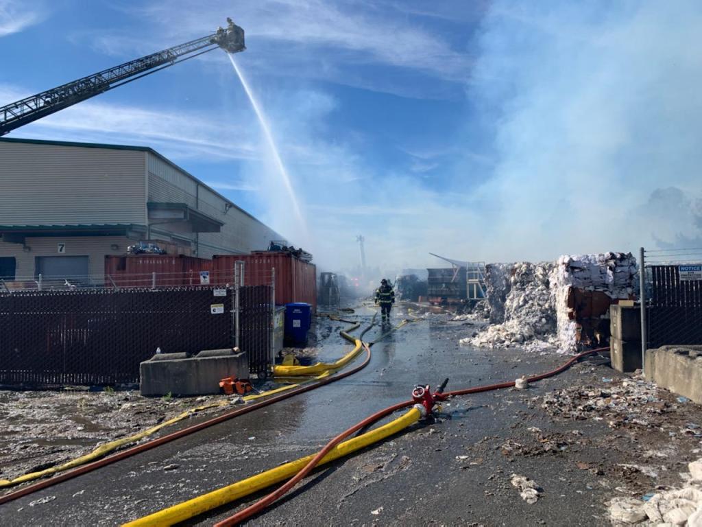 Scene of a commercial outside fire on Salashan Parkway (September 7, 2021). Photo courtesy of WCFD7