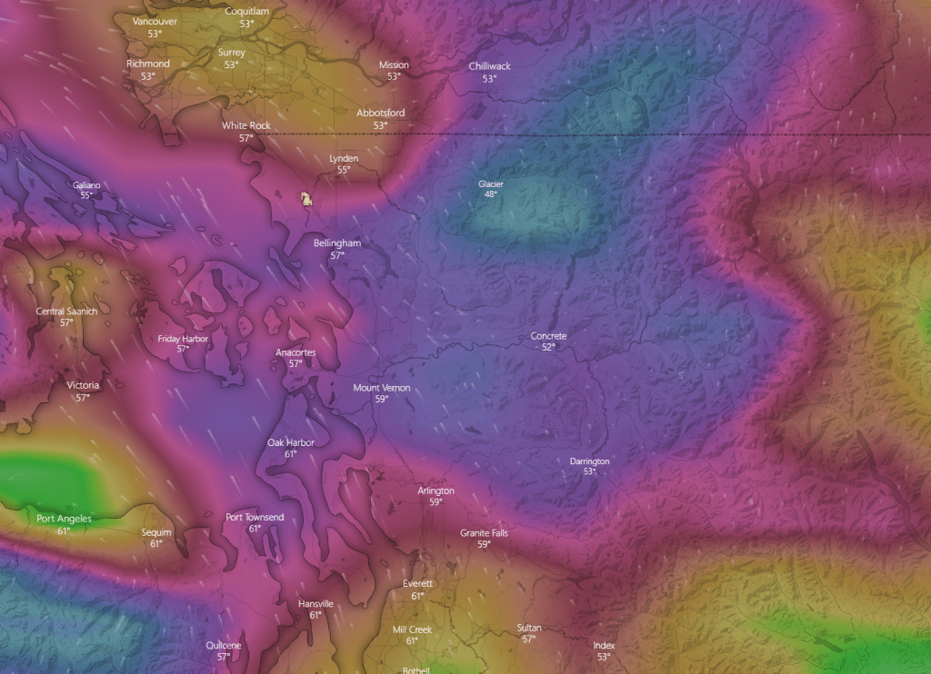 European Centre for Medium-Range Weather Forecasts (ECMWF) wind gust forecast for 6pm on Friday, September 17th Source: Windy.com