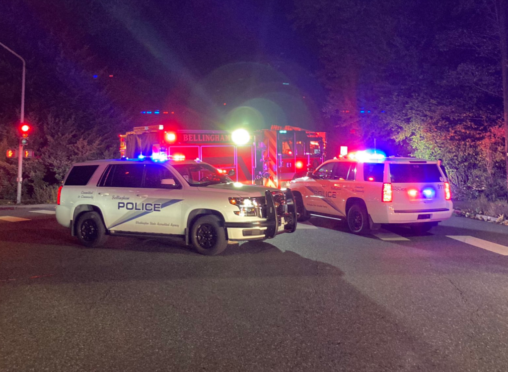 Bellingham Fire Department and Police Department vehicles (September 28, 2021). Photo courtesy of Bellingham Police Department
