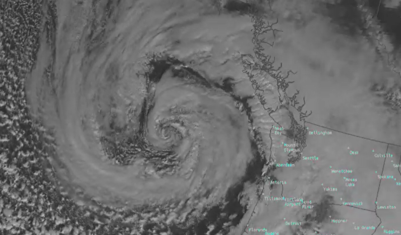 GOES West Satellite visible spectrum image (October 24, 2021). Source: NWS