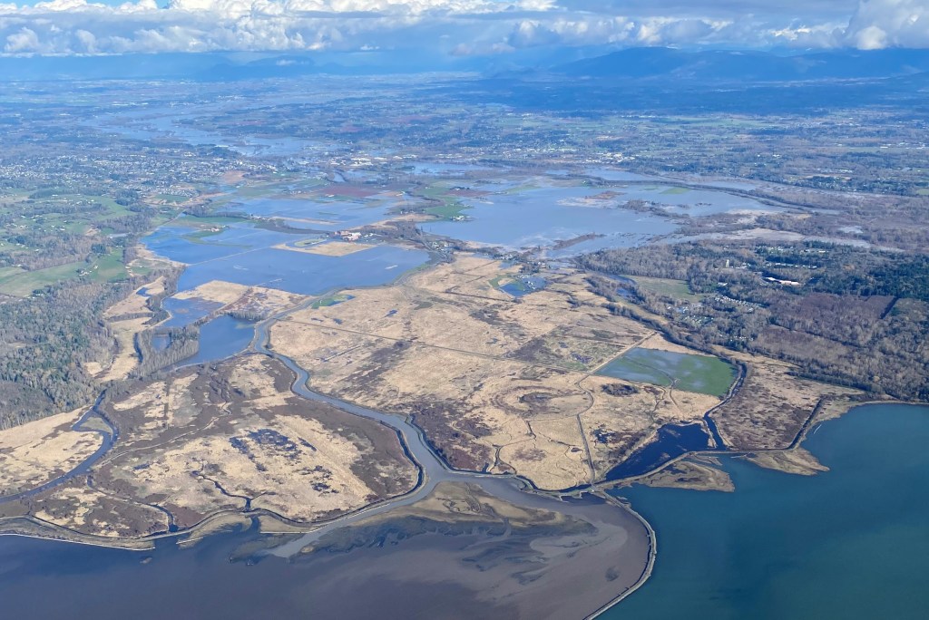 View of the north end of the Lummi Peninsula looking northeast (November 16, 2021). Photo courtesy of Larry McCarter