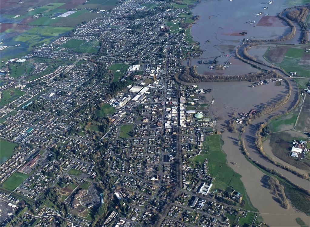 View over Lynden looking northwest (November 16, 2021). Photo courtesy of Larry McCarter