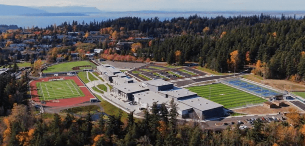 Aerial view of Sehome High School. Source: Bellingham Public Schools