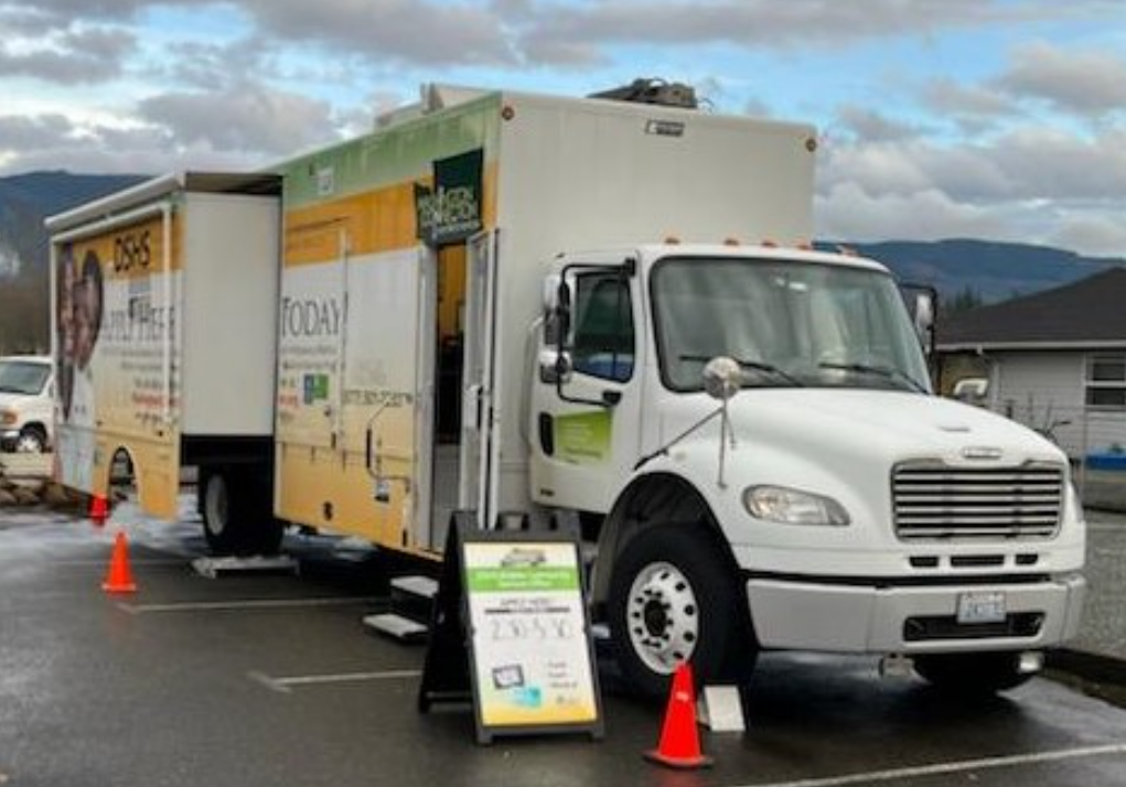 DSHS Mobile Community Services Office in Whatcom County following flood disaster (December 1, 2021). Photo: DSHS