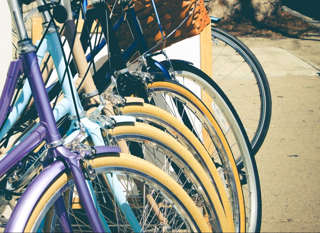 assorted cruiser bicycles