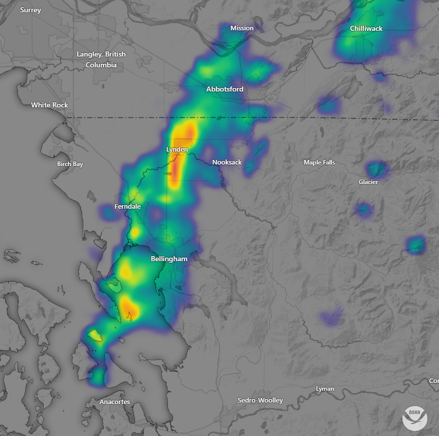 Weather radar as of 12:15pm, August 31, 2022