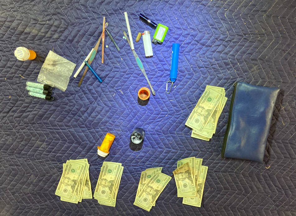 Items seized following a search of a vehicle by Everson Police (July 12, 2022). Photo courtesy of Everson Police