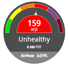 Maple Falls/Columbia Valley air quality reported as of 6am (September 11, 2022)