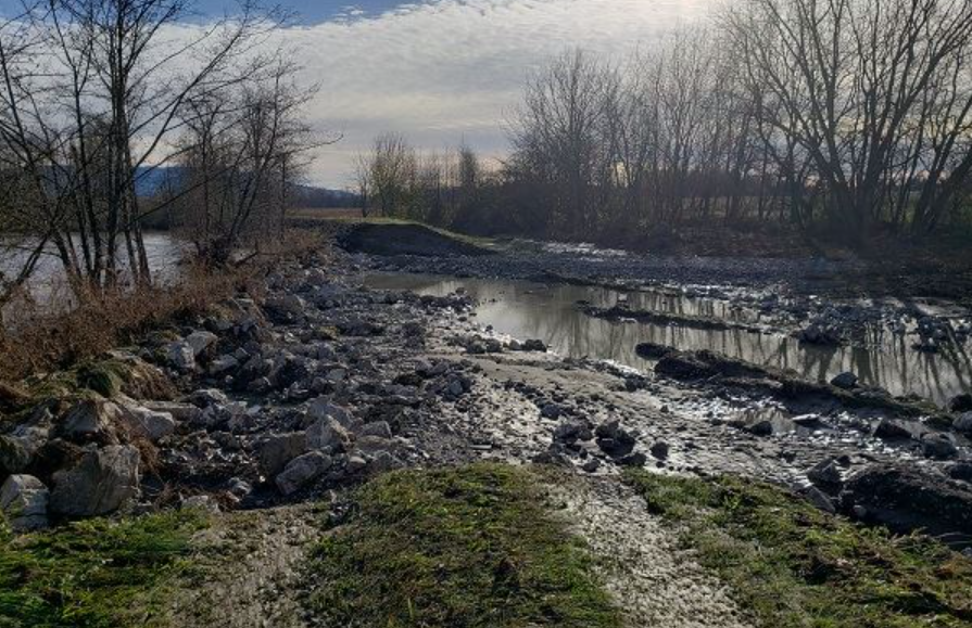 Twin View Levee breach (largest) (December 2021). Source: Whatcom County Public Works
