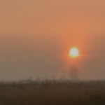 Sunset visible through wildfire smoke (October 18, 2022). Photo courtesy of a reader