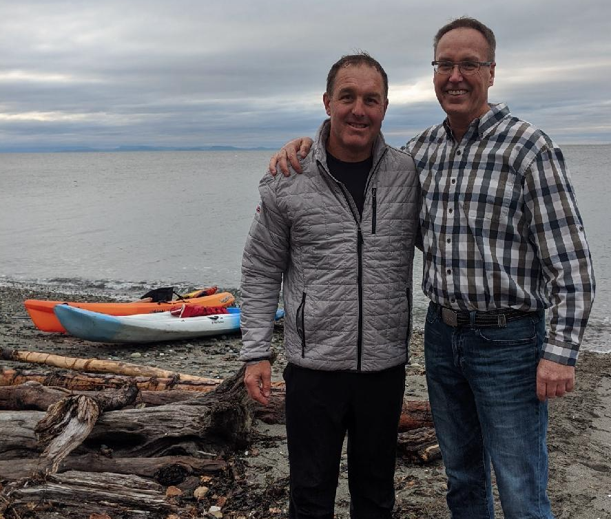 2 unnamed kayakers who rescued 2 other kayakers from the waters of Birch Bay (December 10, 2022). Photo courtesy of Lisa Covey