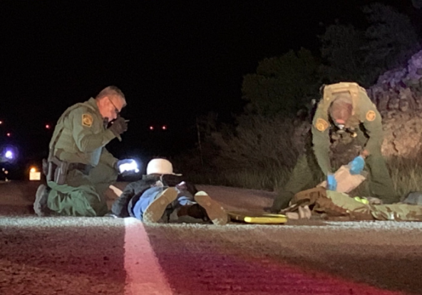 Border Patrol agents in the field. Undated photo from US Customs and Border Protection