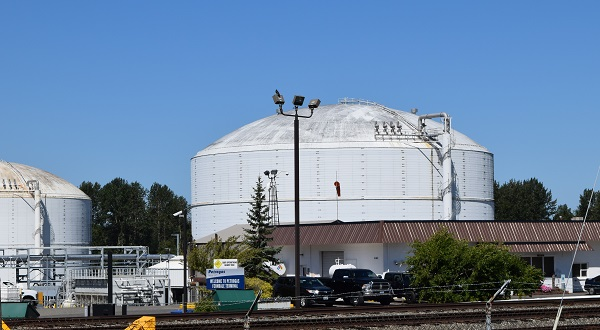 Petrogas West facility on Cherry Point in Ferndale. Source: Northwest Clean Air Agency