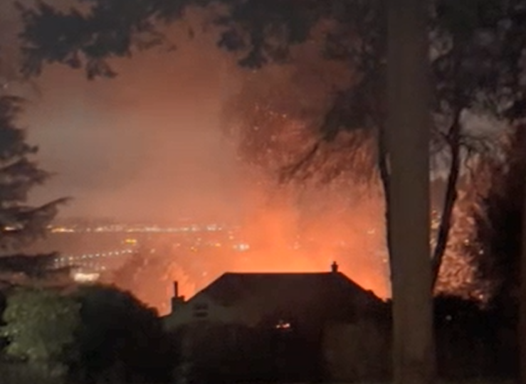 Edgemoor residential fire (March 12, 2023). Video courtesy of a reader